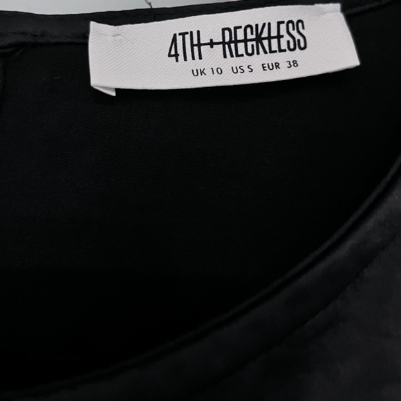 4TH + RECKLESS Long Sleeve Black Blouse Size Small - Picture 8 of 8